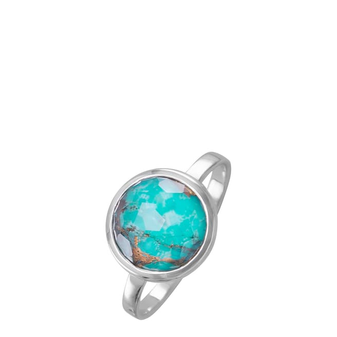 Alexa by Liv Oliver Silver/Turquoise Ring