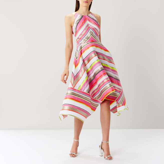 Coast Pink/Multi Bossa Nova Stripe Midi Dress