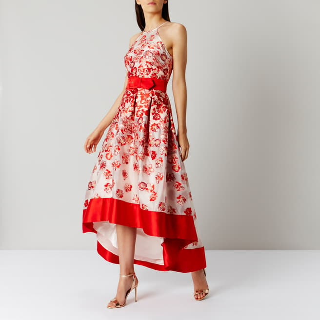 Coast Red Charron Jacquard Dress