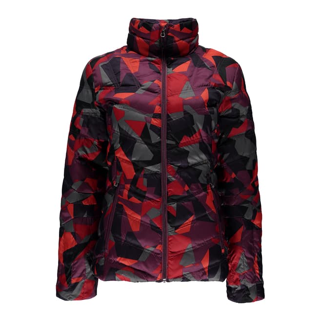 Spyder Women's Red Camo Print Geared Synthetic Down Jacket