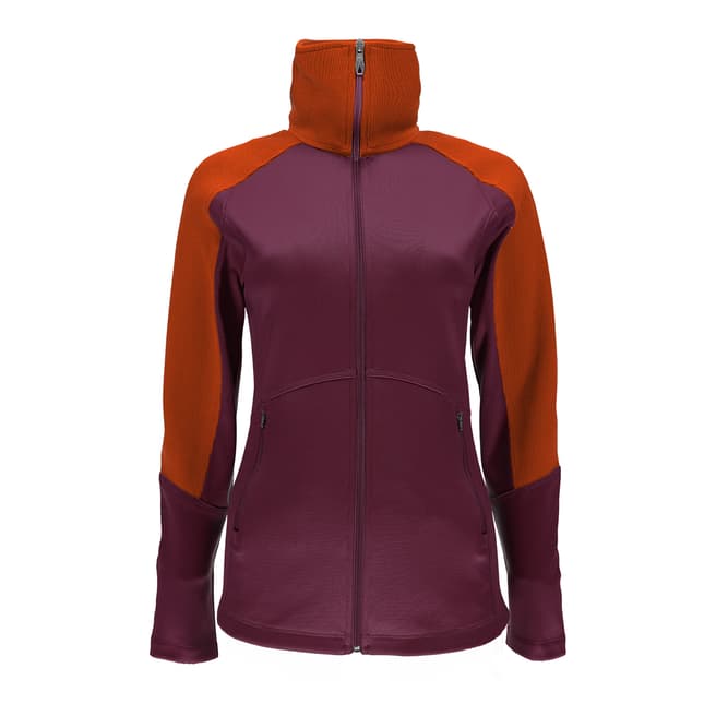 Spyder Womens Purple/Orange Bandita Full Zip Stryke Jacket