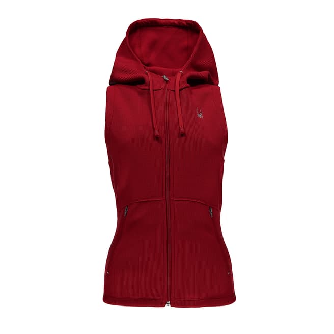 Spyder Women's Red Bandita Hoody Stryke Vest