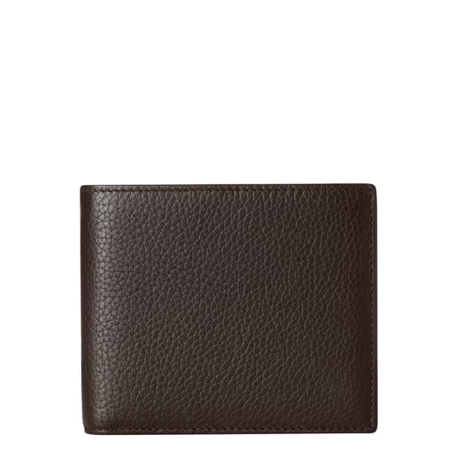 Hackett London Brown Leather Billfold Wallet