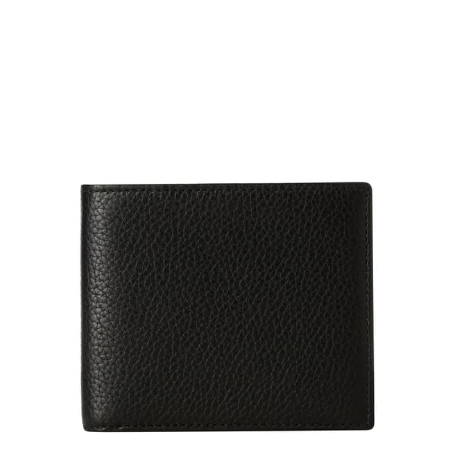 Hackett London Black Leather Billfold Wallet