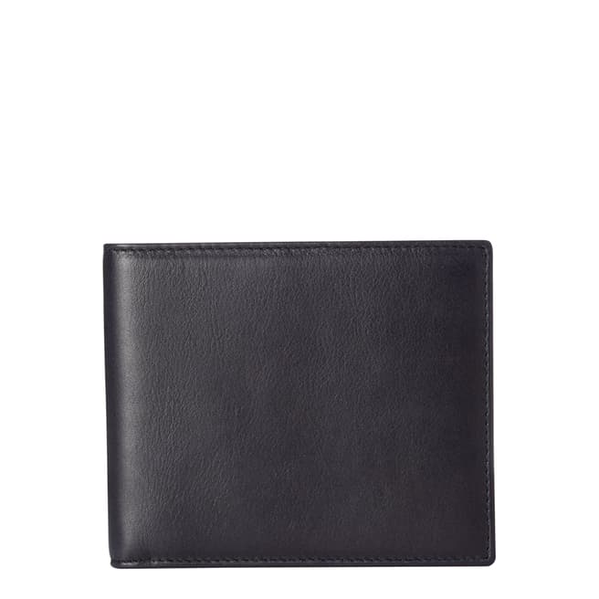 Hackett London Navy Bi-fold Leather Wallet
