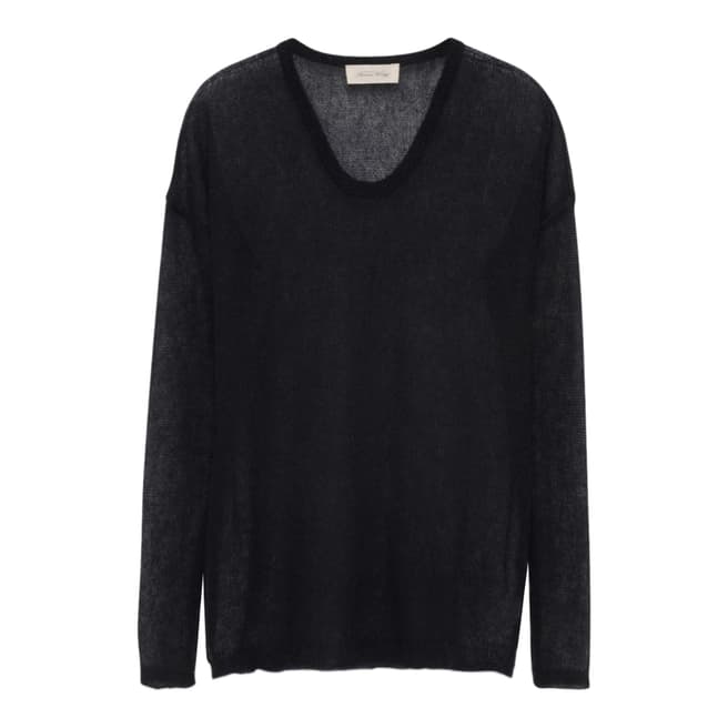 American Vintage Black Mohair Blend Sweater