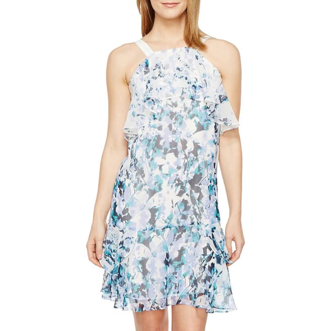Adrianna Papell Blue Adrianna Papell Multi Floral Cascade Shift Dress