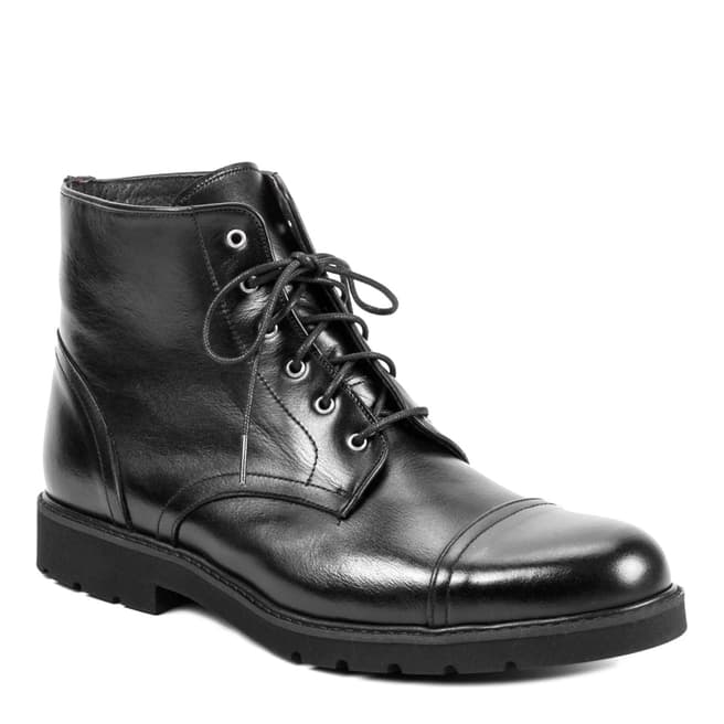 Men’s Heritage by Ortiz & Reed All Black Leather Lace Up Boots