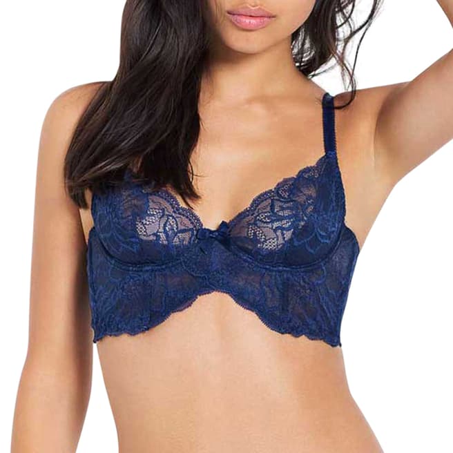 L’Agent by Agent Provocateur Navy Leola Long Line Underwired Bra