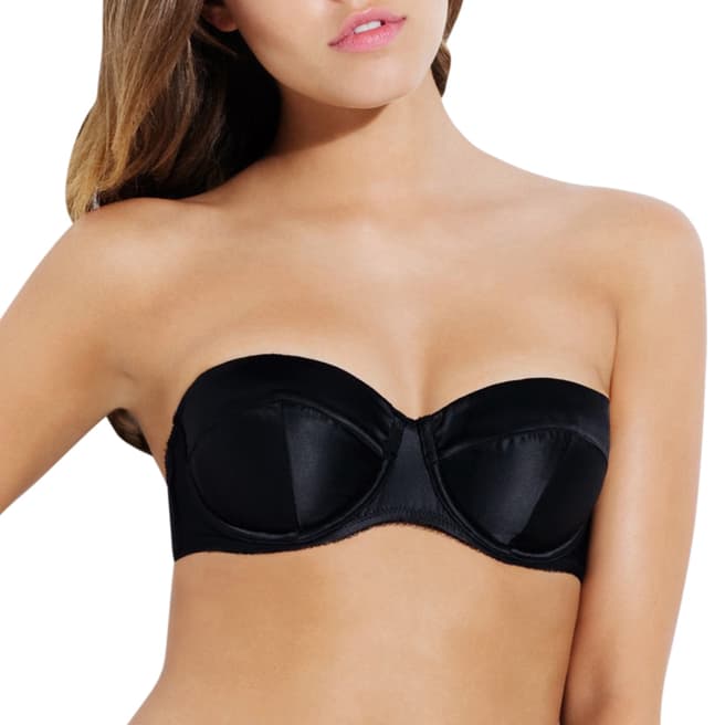 L’Agent by Agent Provocateur Black Bryonie Padded Strapless Bra