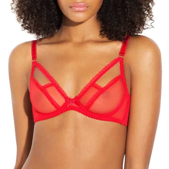 L’Agent by Agent Provocateur Red Mariona Non Padded Open Bra