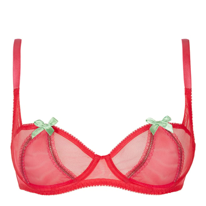 L’Agent by Agent Provocateur Red Dorotia Non Padded Balcony Bra