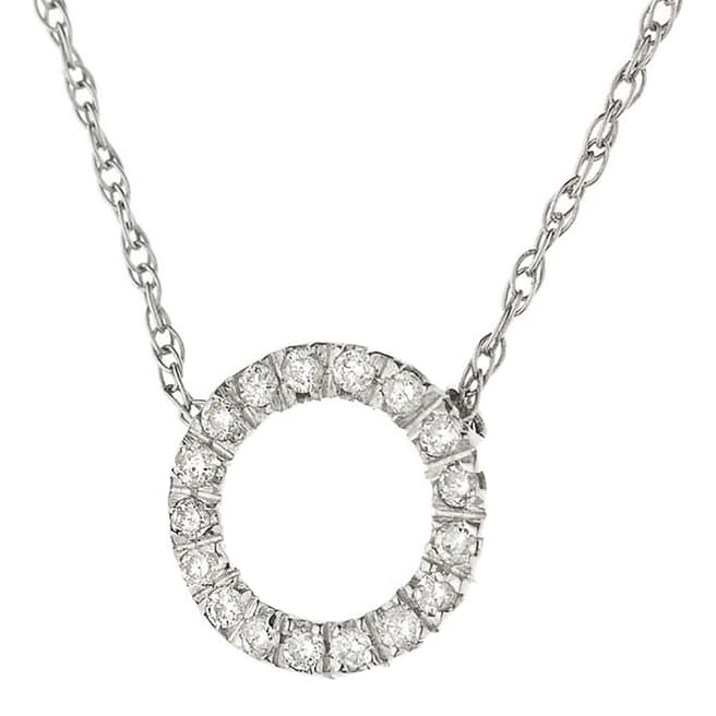 Pretty Solos White Gold Diamond Necklace 0.07 cts