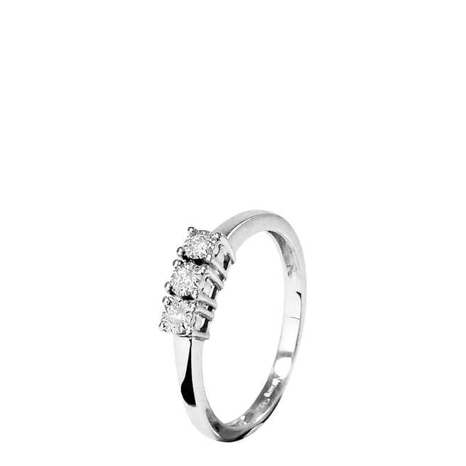 Only You Silver Trilogy Diamond White Gold Ring