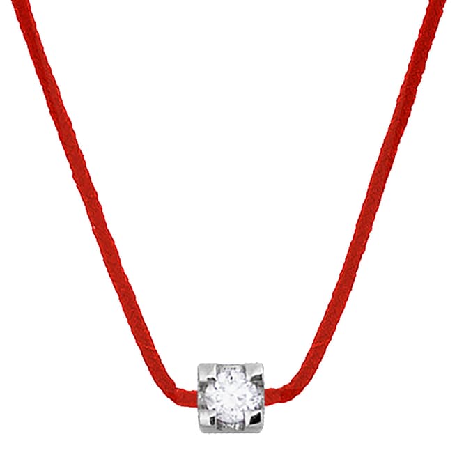 Only You Red Claw Set Real Diamond Necklace 0.03Cts