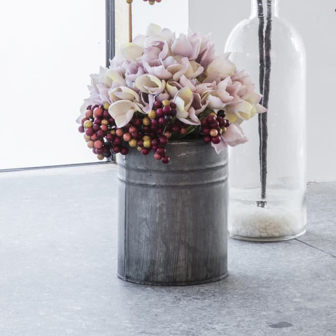 Gallery Living Hydrangea With Metal Vase