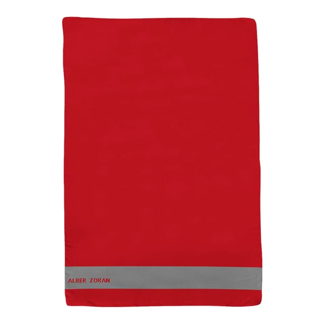 Alber Zoran Red Icon Plain Stripe Scarf