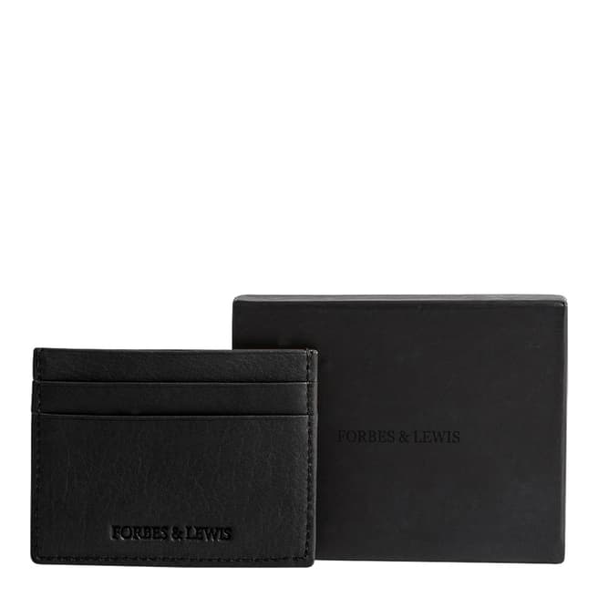 Forbes & Lewis Black Leather Cardiff Card Holder