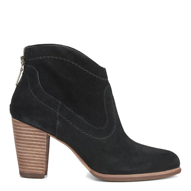 UGG Womens Black Suede Charlotte Ankle Boots