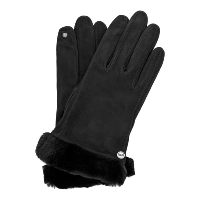 UGG Women's Black Classic Suede Smart Gloves
