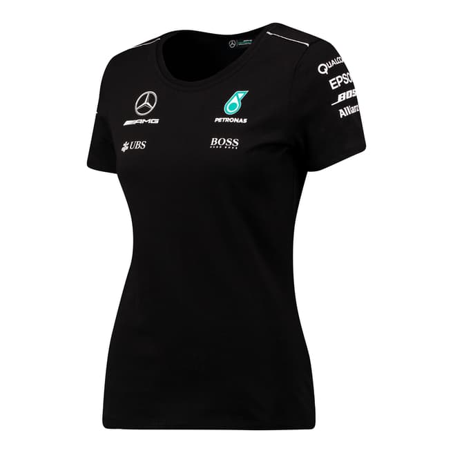 Mercedes AMG-Petronas Motorsport Women's Black Driver Team Cotton T-Shirt