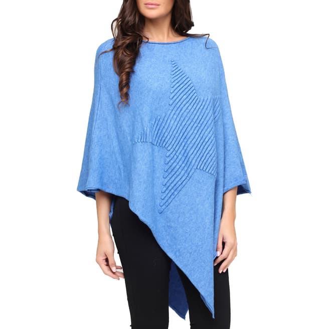 Deluxe Cashmere Blue Anais Star Poncho