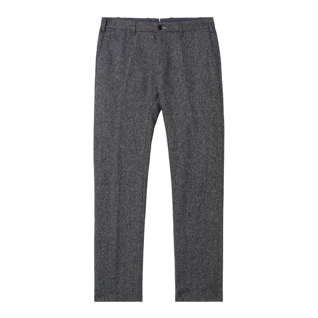 Gant Grey Tweed Wool Blend Trousers