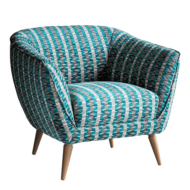 Gallery Living Holborn Tub Chair in Subway Teal 870x790x775mm