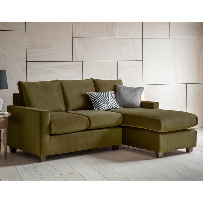 Gallery Living Stratford Left Hand Chaise Sofa in Brussels Olive