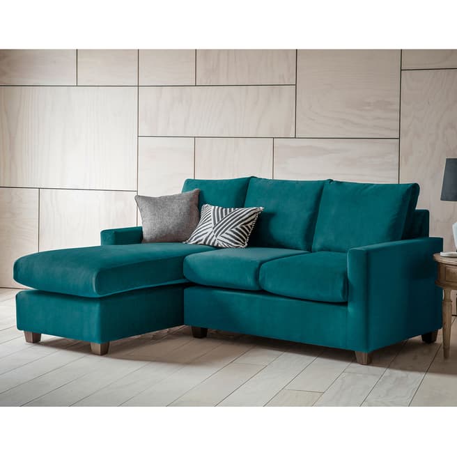 Gallery Living Stratford Right Hand Chaise Sofa in Brussels Petrol