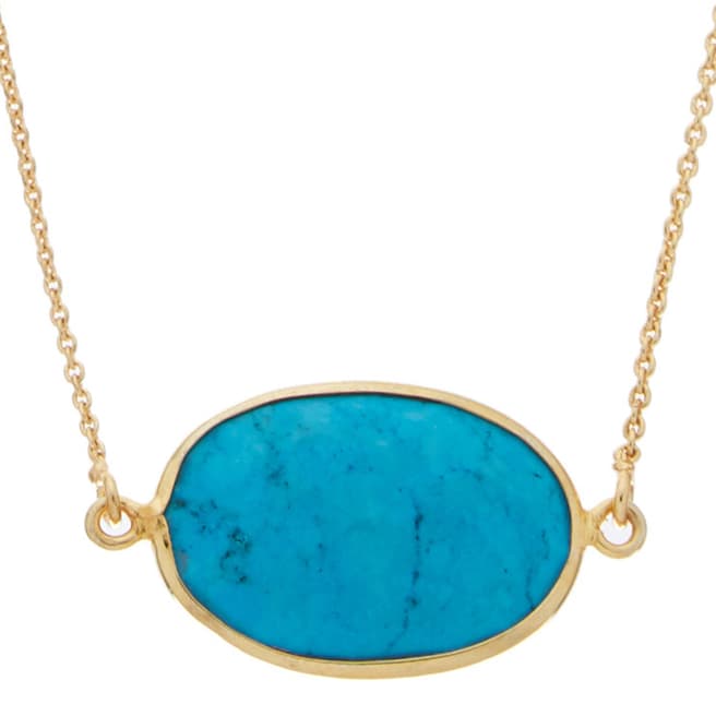 Liv Oliver Gold Turquoise Necklace