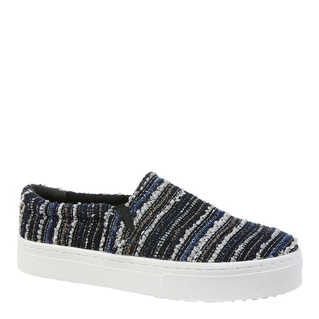 Sam Edelman Navy Striped Boucle Lacey Slip On Sneakers