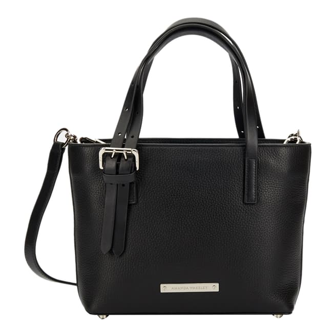 Amanda Wakeley Black Leather The Mini Dean Crossbody Bag