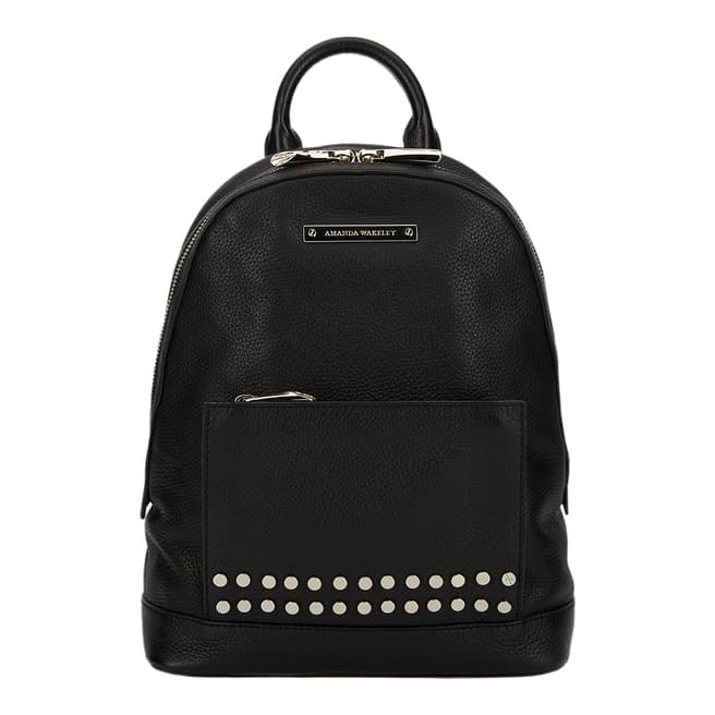 Amanda Wakeley Black Leather The Mini Flynn Backpack