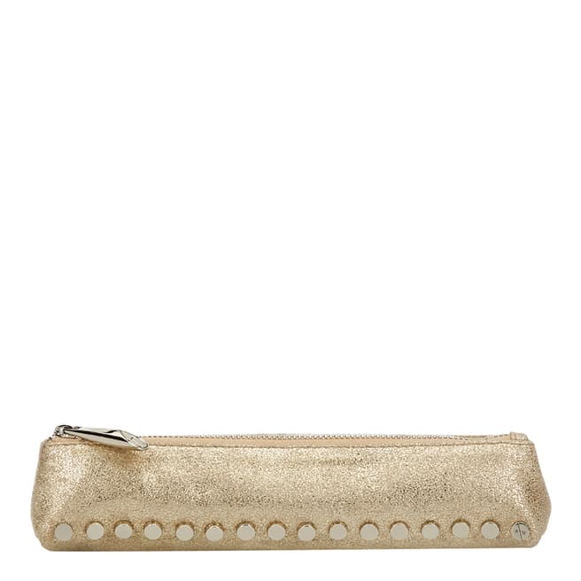 Amanda Wakeley Pale Gold Leather Small The Mercury Cosmetic Bag