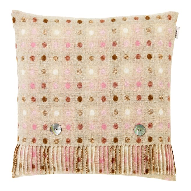 Bronte by Moon Beige/Pastel Multispot/Check Cushion Cover and Scarf