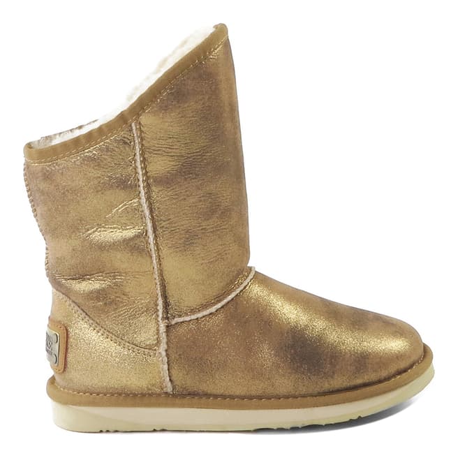 Australia Luxe Collective Old Gold Leather Cosy Short Boots
