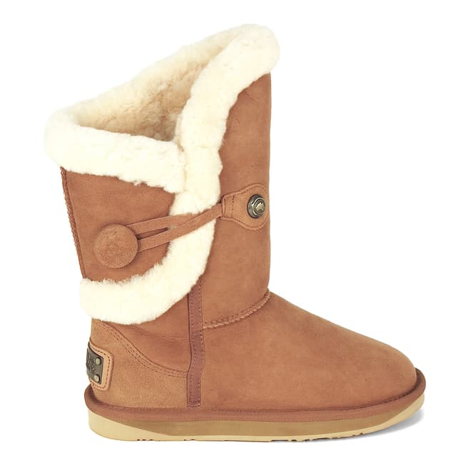 Australia Luxe Collective Chestnut Suede Nordic Shearling Boots