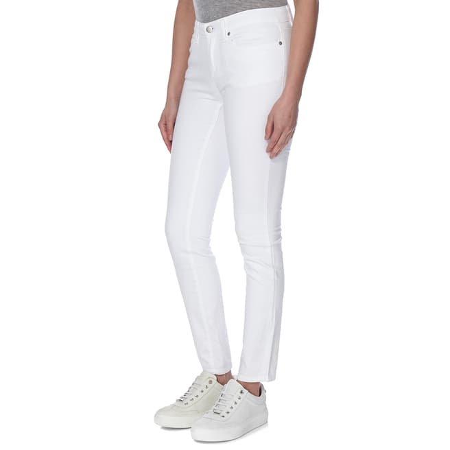 EILEEN FISHER White Cotton Stretch Skinny Jeans