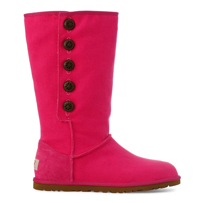 UGG Pink Canvas Lo Pro Marrakech Boots