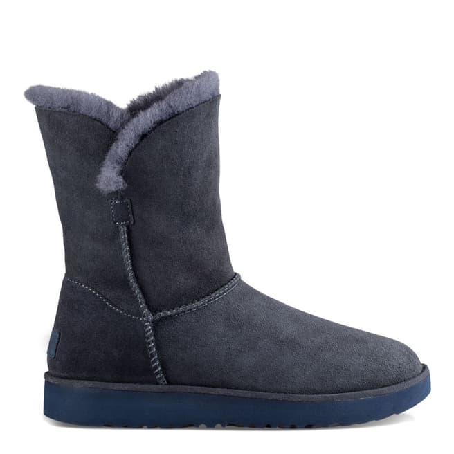 UGG Imperial Blue Suede Classic Cuff Short Boots
