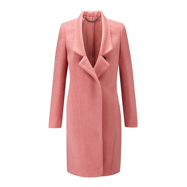 Pure Collection Blush Pink Luxury Wool Alpaca Blend Coat