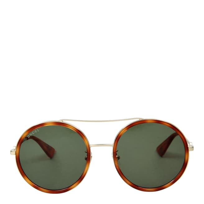 Gucci Women's Brown/Gold Sunglasses 56mm