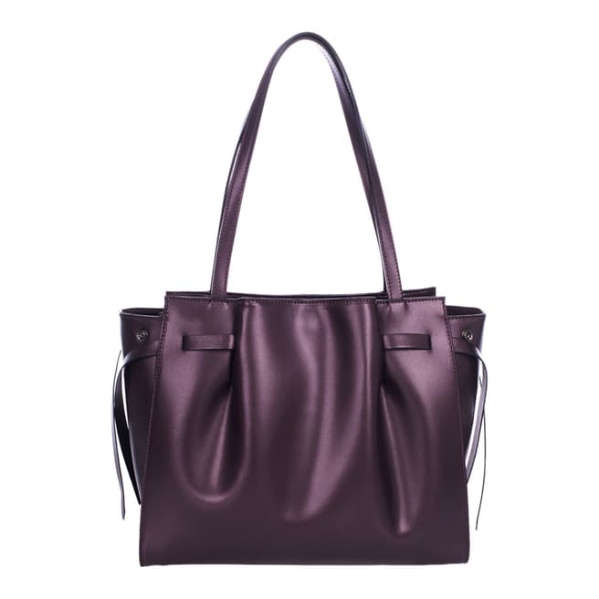 Lisa Minardi Wine Leather Handbag