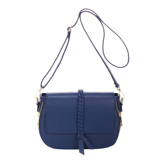 Lisa Minardi Dark Blue Leather Shopper Bag