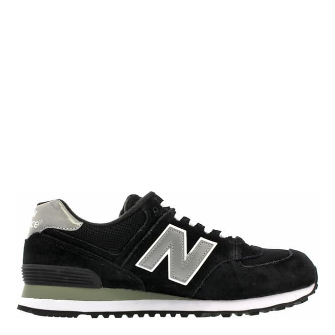 New Balance Men's Black Suede 574 Trainers