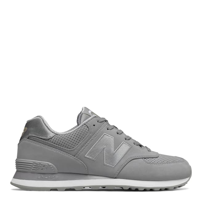 New Balance Mens Steel Silver 574 Trophy Trainers