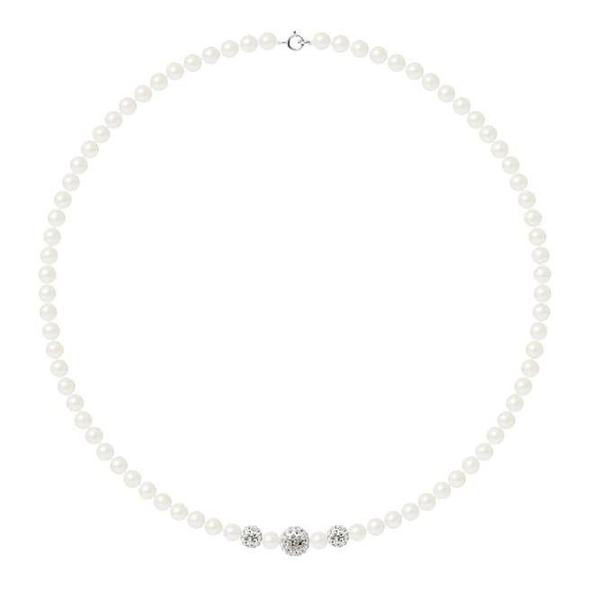 Mitzuko Black Pearl and Crystal Necklace
