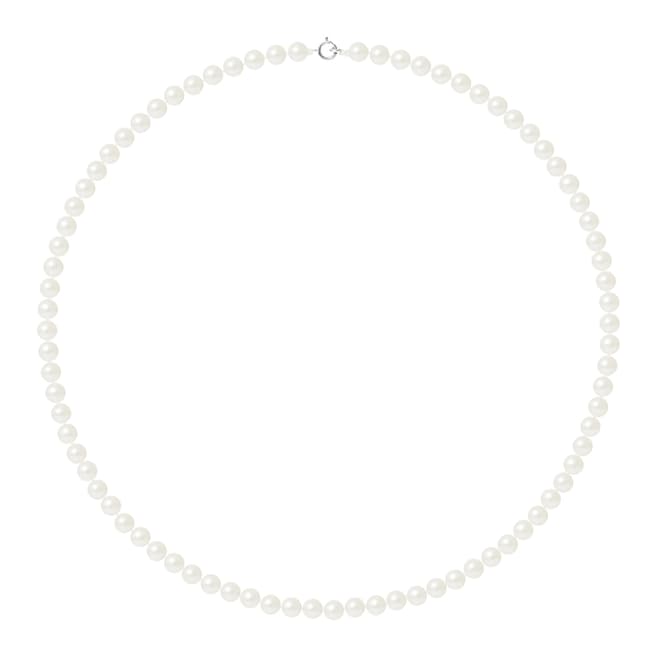 Mitzuko White / Gold Round Pearl Necklace
