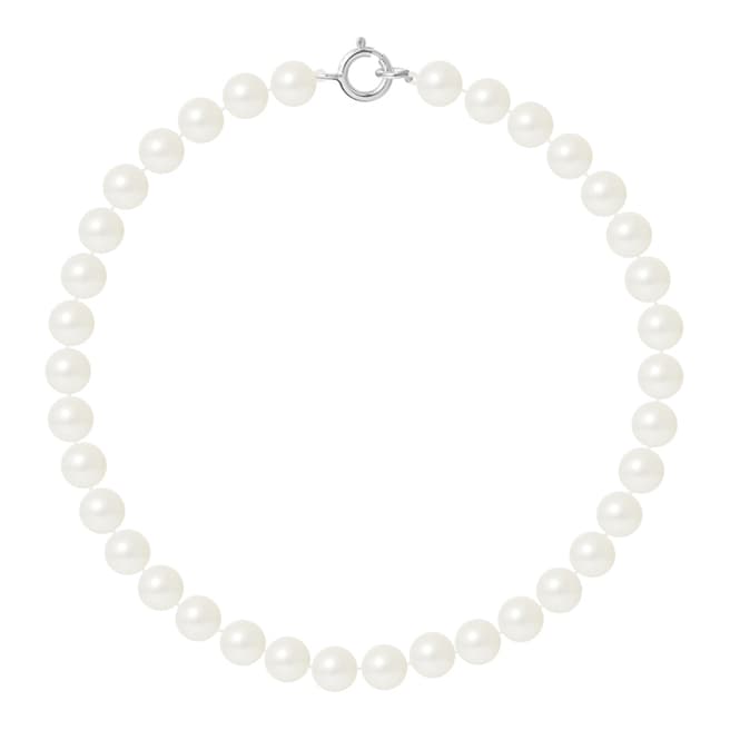 Mitzuko White Gold Round Pearl Bracelet